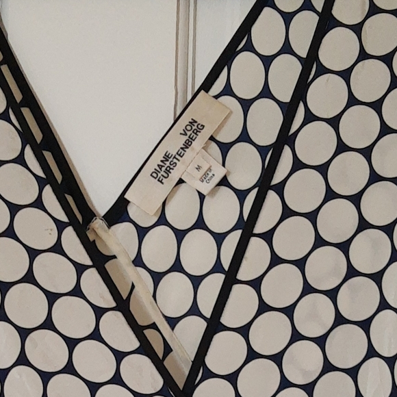 New. Asymetric Polka Dot Black/ Ivory Wrap 100% Silk Maxi Dress. - Picture 6 of 12